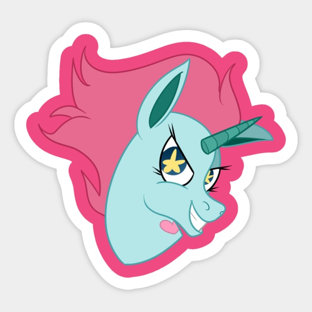 Flying Princess Pony Head Sticker by SquirrelSphere